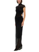 Jean Paul Gaultier Mesh Kleid mit gefährterem Logo