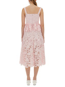 Robe midi en dentelle de libre portrait