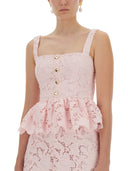 Robe midi en dentelle de libre portrait