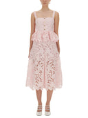 Robe midi en dentelle de libre portrait