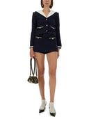 Chaqueta de boucle de autorretrato con escote contrastante