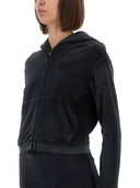 Alexander Wang Cotton Terry Sweatshirt med lynlås