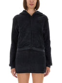 Alexander Wang Cotton Terry Sweatshirt med lynlås