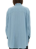 Gucci Gg Silk Jacquard Oversized Shirt