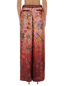 구찌 프린트 실크 팬츠