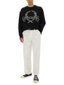 带有月桂树皇冠徽标刺绣的Moschino运动衫