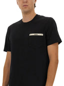 Moschino T-shirt avec ruban de logo