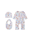 Kit de romper marni con babero y sombrero
