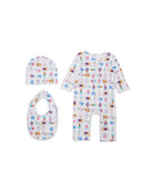 Kit de romper marni con babero y sombrero