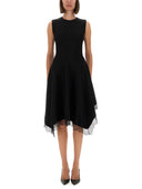 Alexander Mc Queen Asymmetrical Dress With Lace Detailing