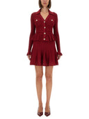 Self Portrait Perforated Knit Dress