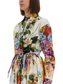Dolce & Gabbana Flower Bouquet Print Poplin Shirt
