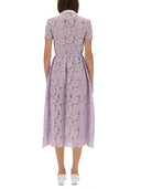 Vestido midi de encaje de autorretrato