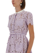 Vestido midi de encaje de autorretrato