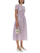 Vestido midi de encaje de autorretrato