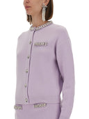 Self Portrait Knitted Cardigan With Crystals