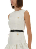 Tafetán de autorretrato mini vestido