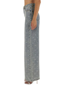 Jeans de autorretrato con rehinestone arcos