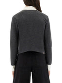 Self Portrait Cardigan With Contrasting Collar
