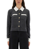Self Portrait Cardigan With Contrasting Collar