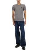 Dolce & Gabbana Baumwoll -T -Shirt mit Logo Plaque