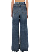 Stella Mc Cartney Wide Leg Jeans With Contrasting Panels