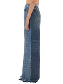 Stella Mc Cartney Wide Leg Jeans With Contrasting Panels