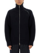 Dries Van Noten Jersey de lana con cremallera