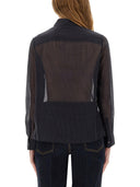 托里·伯奇条纹棉衬衫