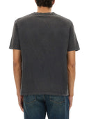 Balmain T -Shirt mit Logo -Stickerei
