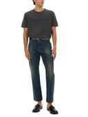 Balmain T -Shirt mit Logo -Stickerei