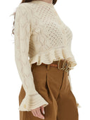 Cardigan Chloé lavorato a maglia all'uncinetto