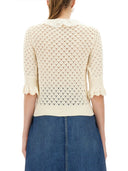 Chloé Jersey De Ganchillo De Algodón