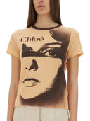Chloé Baumwolljersey-Logo-T-Shirt