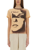 Chloé Baumwolljersey-Logo-T-Shirt