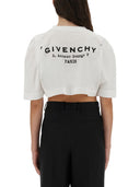 Givenchy beskåret T -shirt med logoprint