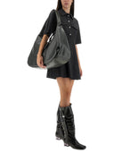 Ganni mini robe avec boutons festonnés