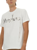 T-shirt en coton imprimé Moschino