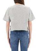 Michael por Michael Kors Camiseta recortada con logotipo en relieve