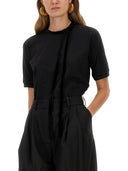 Nina Ricci T Shirt With Ribbon And Bow