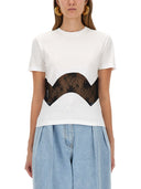 Maglietta Nina Ricci Jersey con inserto in pizzo