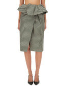 Falda midi a rayas de Dries Van Noten