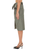 Falda midi a rayas de Dries Van Noten