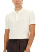 Boss Camel Silk og bomuldsflettet poloshirt