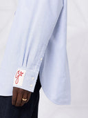 Golden Goose Golden W's Camicia Boyfriend In Cotone Oxford Rigato