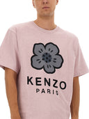 Kenzo übergroße T -Shirt mit "Boke Flower" -Fotterie