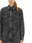 Golden Goose "Ollie Boyfriens" Shirt With Laser Flowers