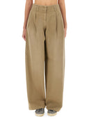 Pantalones de algodón de oro dorado