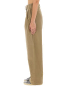 Pantalones de algodón de oro dorado