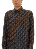 Camisa de seda impresa Fendi